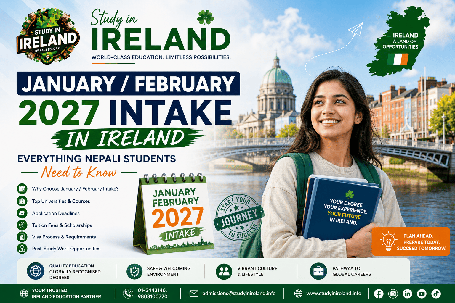 January / February 2027 Intake in Ireland: Everything Nepali Students Need to Know